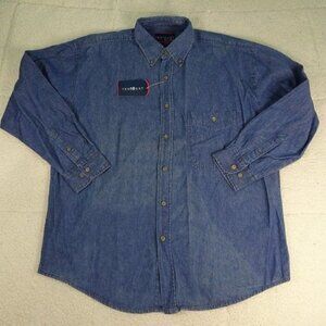 NWT Ten West Denim Wear L/S Shirt Large NEW